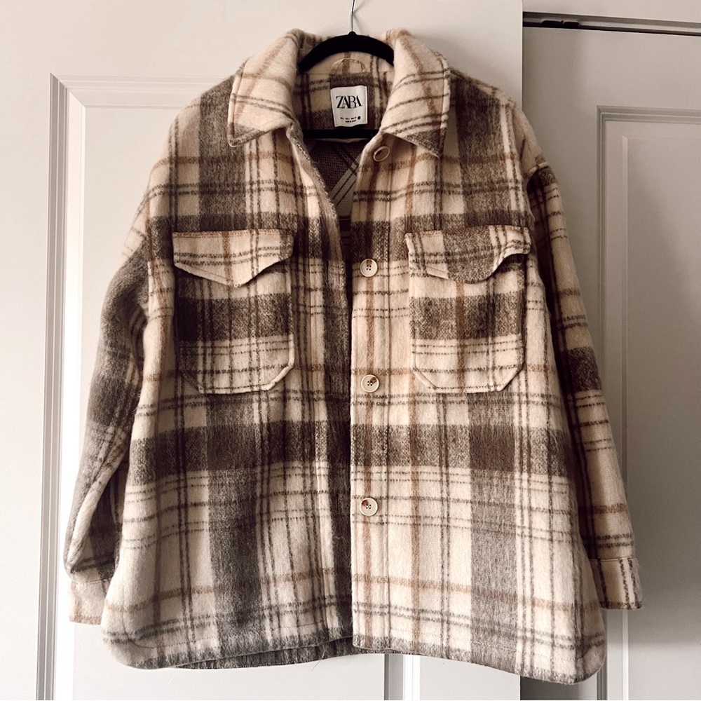 Zara Plaid Overshirt Shacket